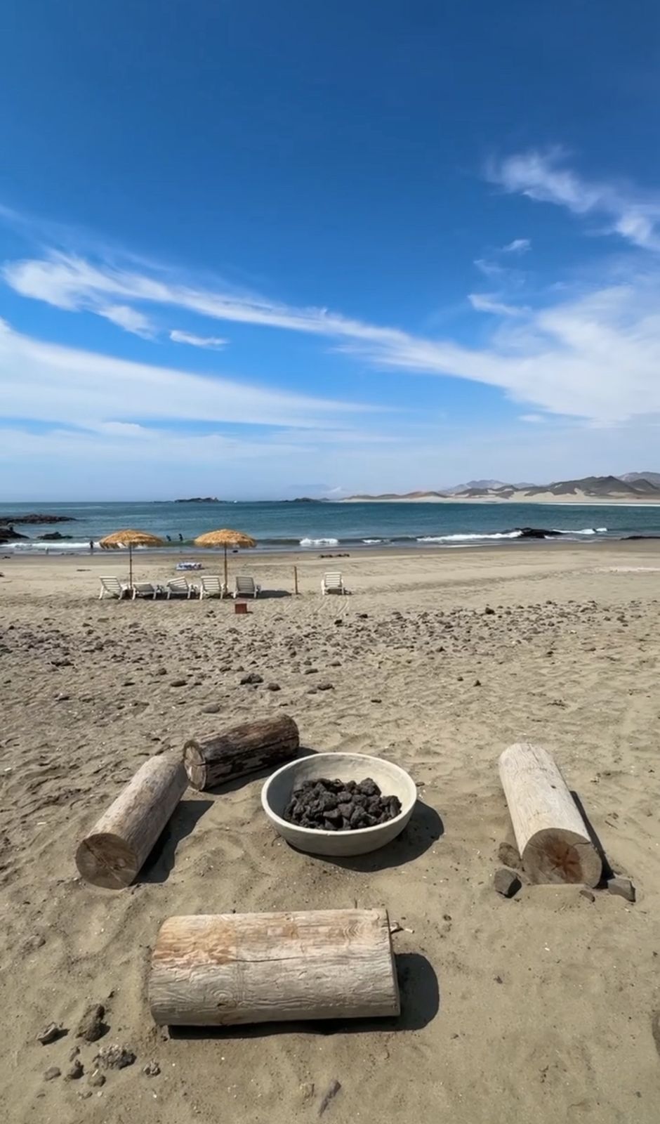 Fogata en la playa